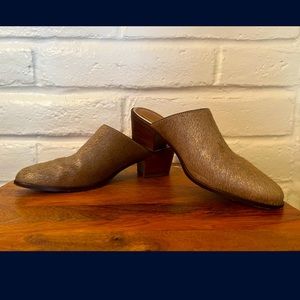 Trask gold bootie